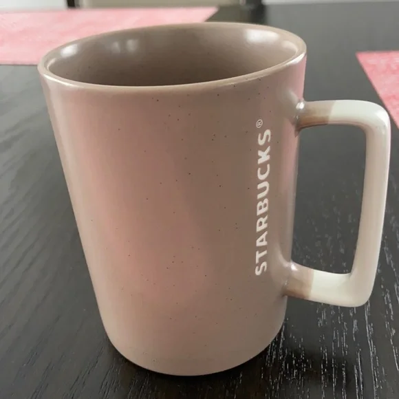 2016 Starbucks DEBOSSED Speckled Light Brown 12oz Ceramic Coffee Mug